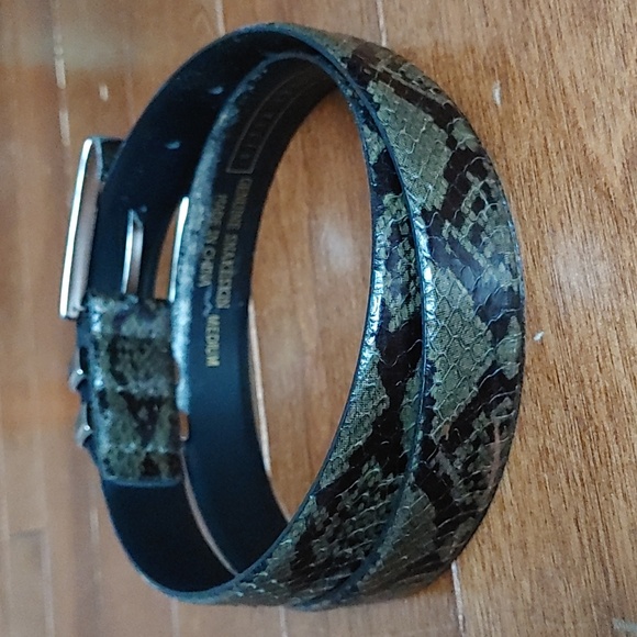 Vintage Perry Ellis Snakeskin Belt M - Picture 2 of 10